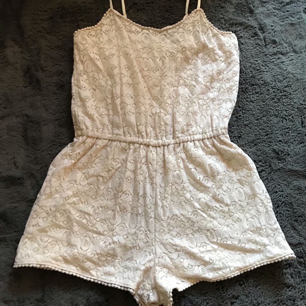 Mossimo White Lace Romper